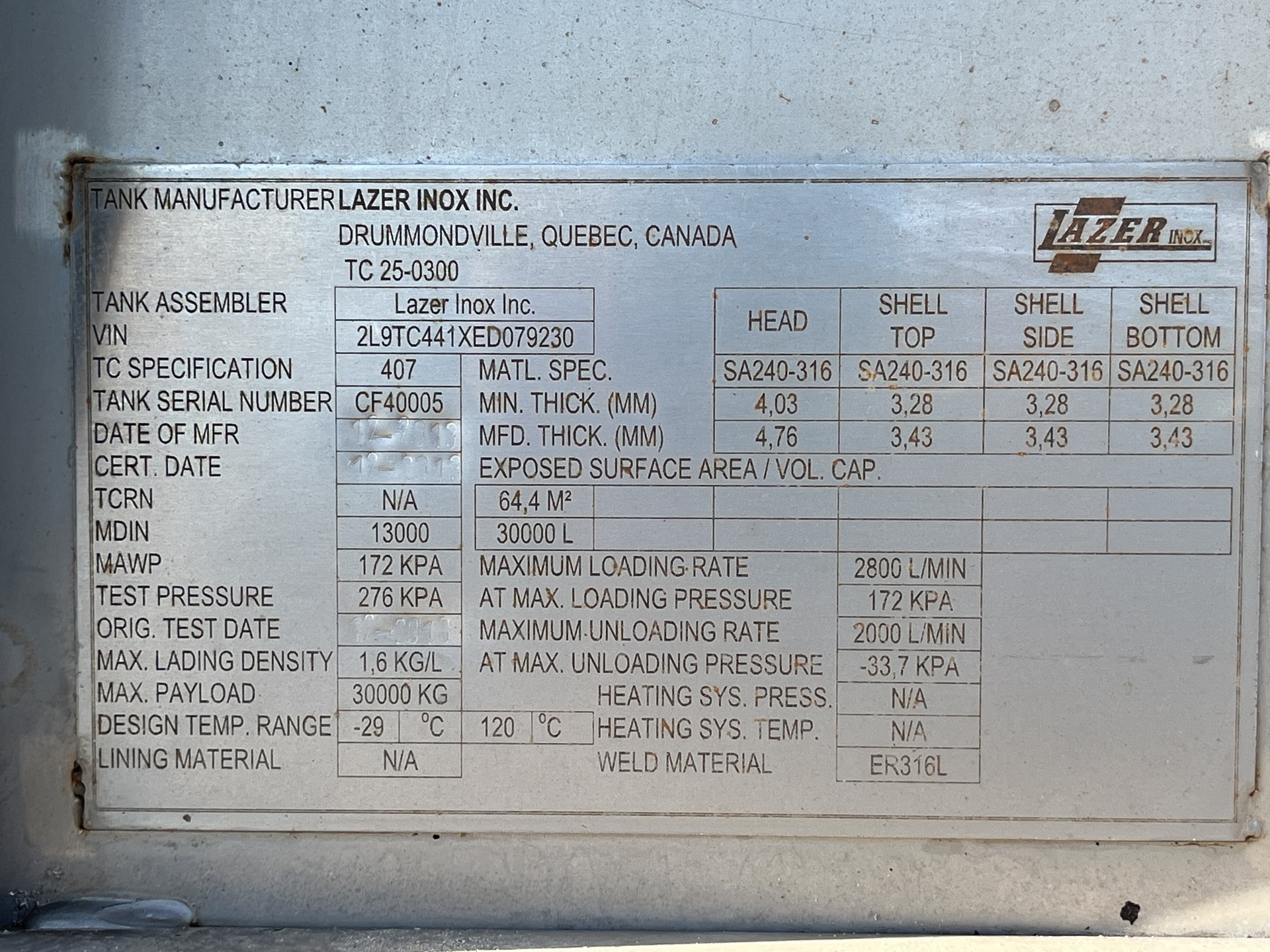 Metal ID Plate Image
