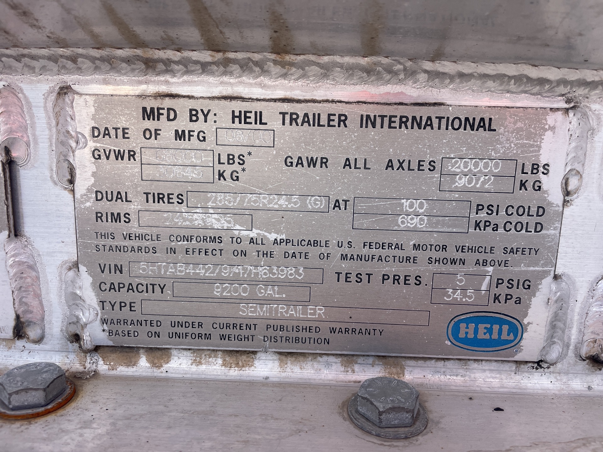 Metal ID Plate Image