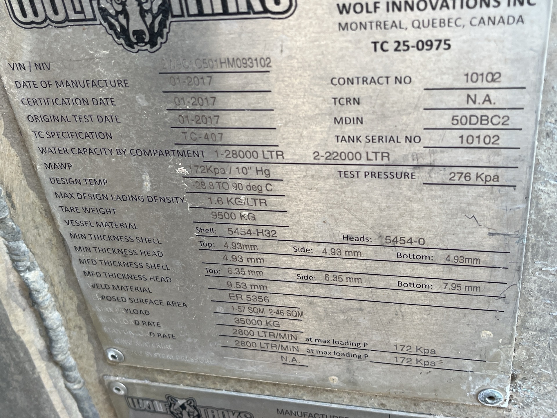 Metal ID Plate Image